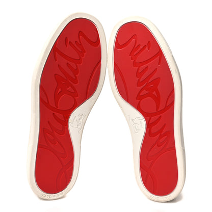 Christian Louboutin Calfskin Womens Loubi Love Flat Sneakers 36.5 White Multicolor 5 of 10