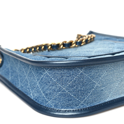 Chanel Washed Denim Quilted Small Hobo Blue 8 of 10