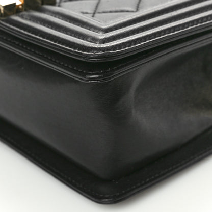 Chanel Lambskin Quilted Small Boy Flap Black 10 of 12