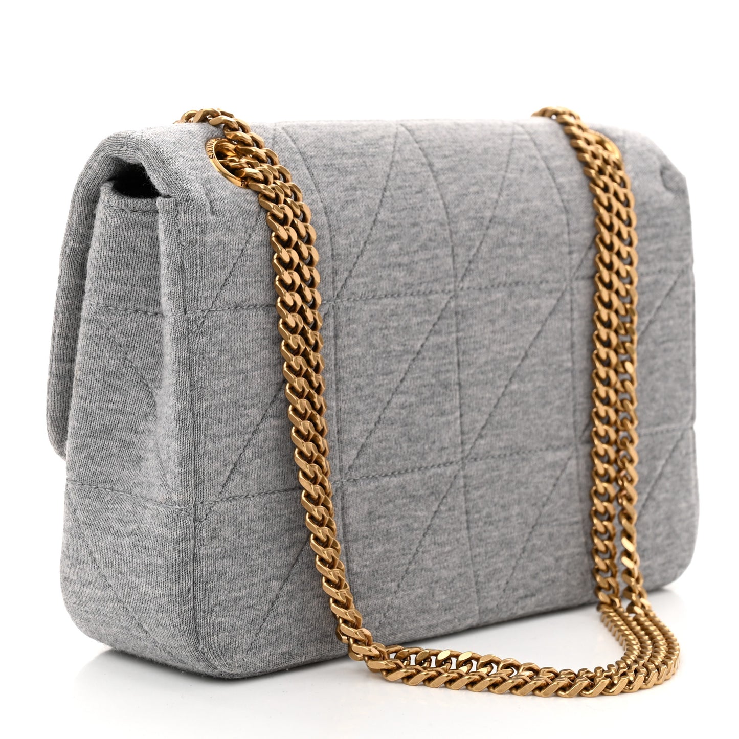 Jersey Wool Patchwork Monogram Medium Jamie Grey