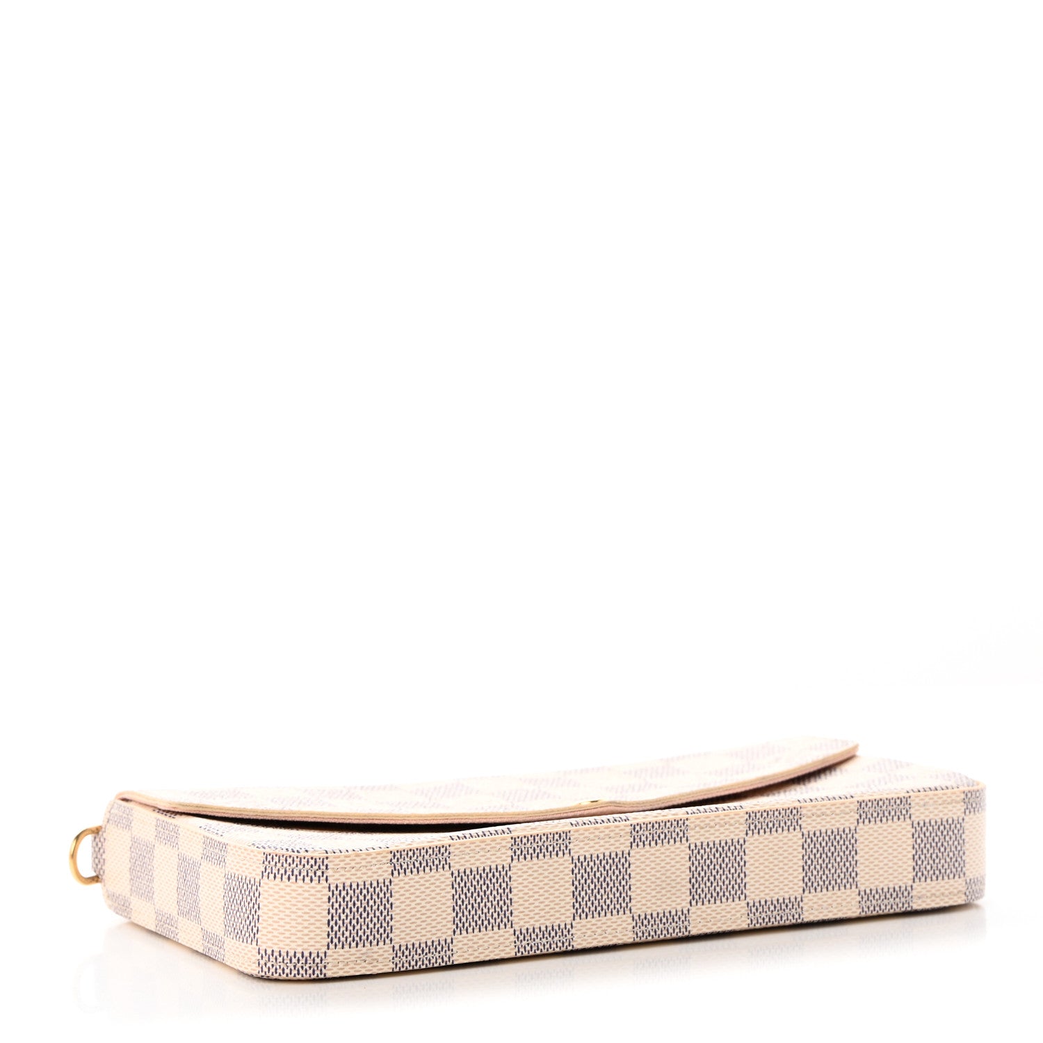 Louis Vuitton Damier Azur Pochette Felicie Chain Wallet Rose Ballerine 4 of 11
