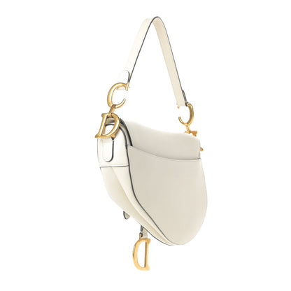 Christian Dior Grained Calfskin Saddle Bag White 3 of 11