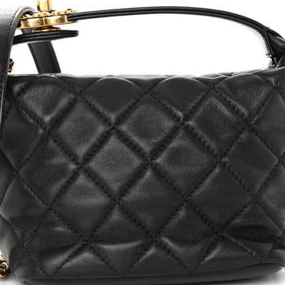 Chanel Lambskin Quilted Small Perfect Meeting Hobo Black 8 of 11