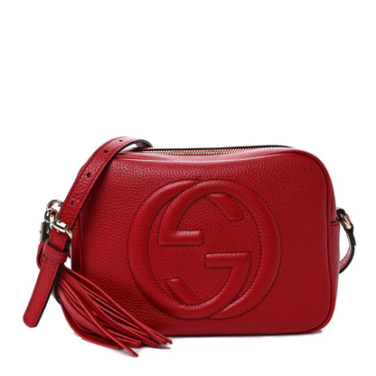 Gucci Pebbled Calfskin Small Soho Disco Bag Tabasco Red 1 of 9