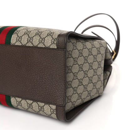 Gucci GG Supreme Monogram Web Medium Ophidia Tote Bag Brown 9 of 9