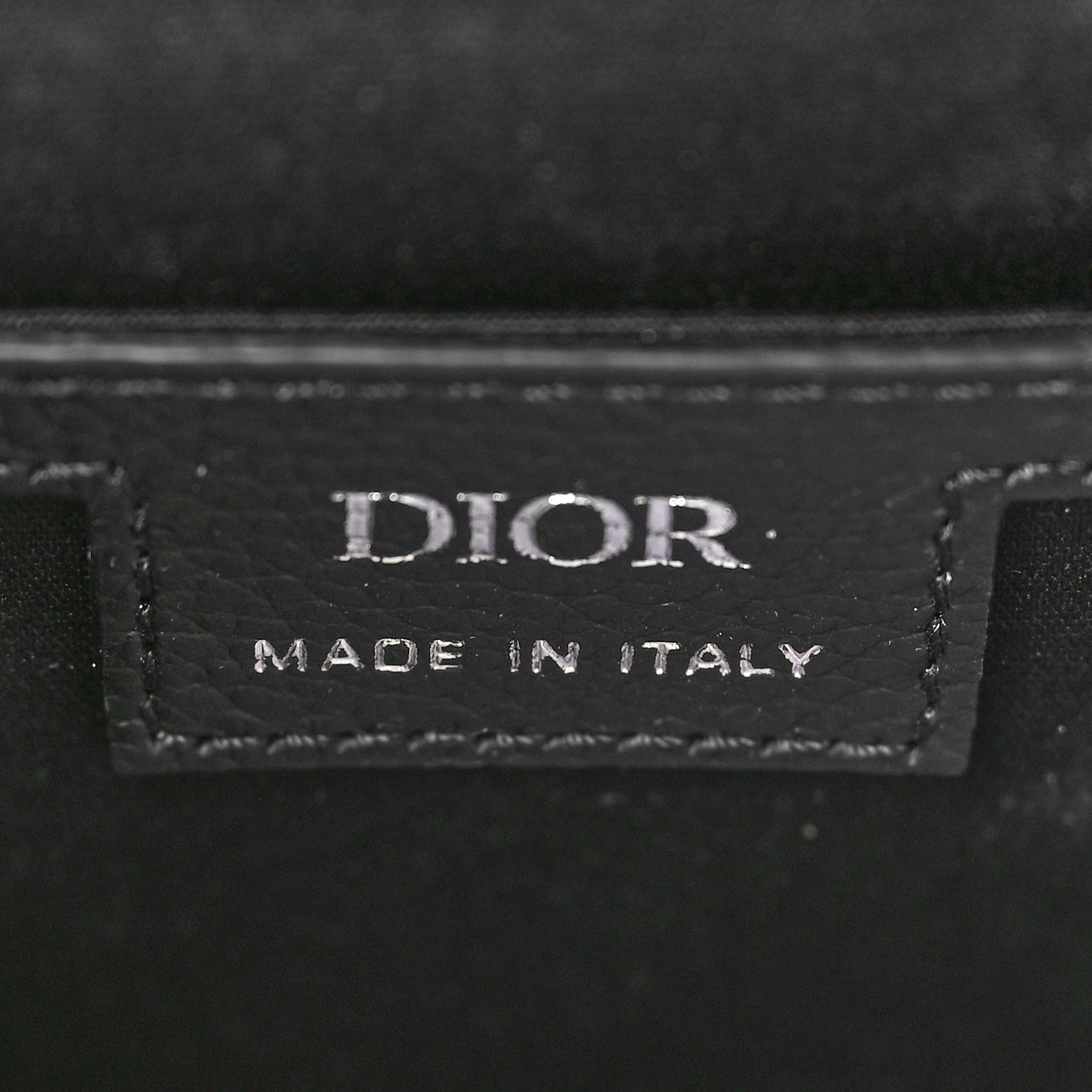 Christian Dior Oblique Jacquard Grained Calfskin Saddle Messenger Pouch Black 6 of 10