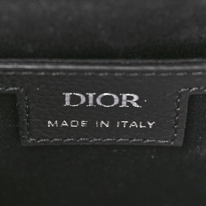 Christian Dior Oblique Jacquard Grained Calfskin Saddle Messenger Pouch Black 6 of 10