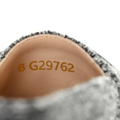 Chanel Tweed Velvet CC Espadrilles 39 Grey Black 7 of 9