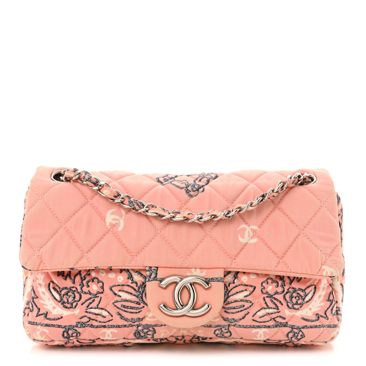 Cotton Quilted Small Bandana Single Flap Pink