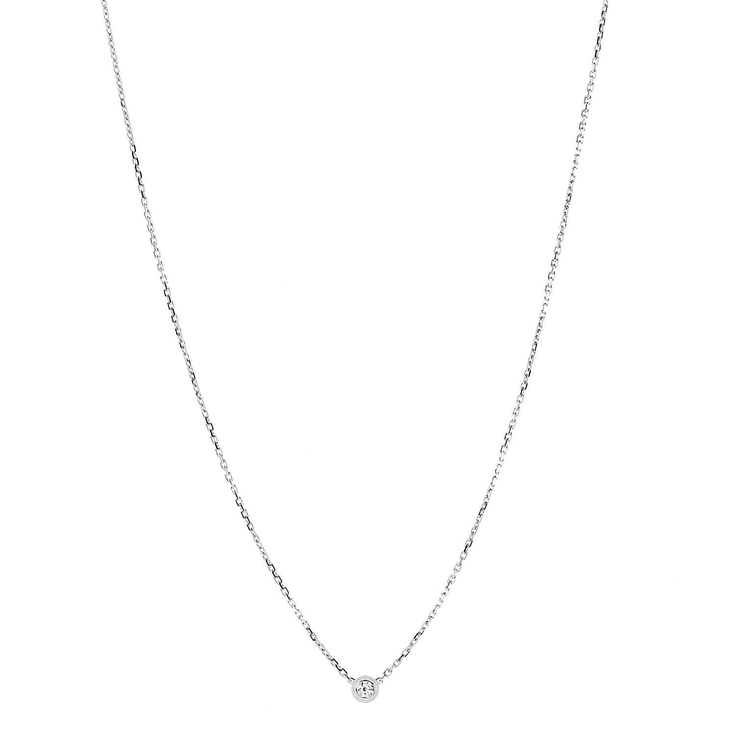 Cartier 18K White Gold Diamond XS D'Amour Pendant Necklace 1 of 6