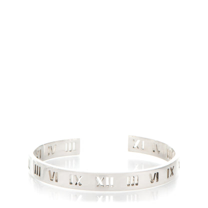 Tiffany Sterling Silver Atlas Pierced Cuff Bracelet 1 of 5
