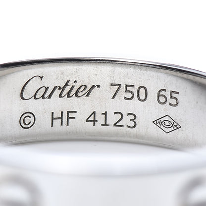 Cartier 18K White Gold 5.5mm LOVE Ring 65 11.25 4 of 4