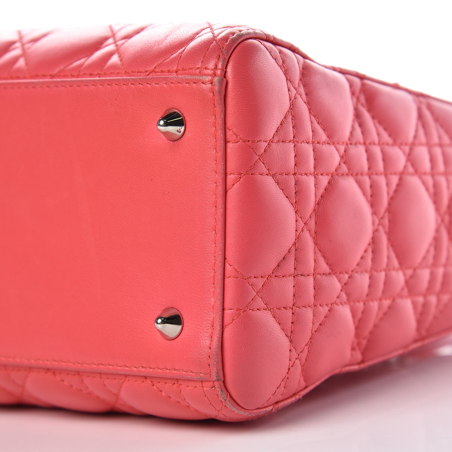 Christian Dior Lambskin Cannage Medium Lady Dior Pink 10 of 17