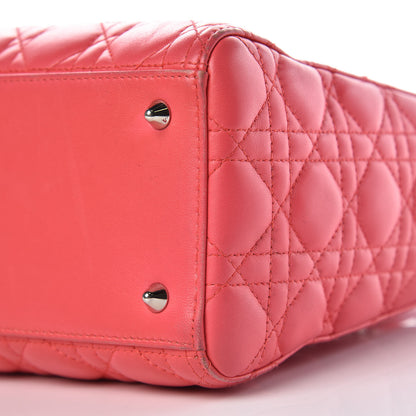 Christian Dior Lambskin Cannage Medium Lady Dior Pink 10 of 17