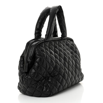 Chanel Nylon Coco Cocoon Bowler Black 3 of 12