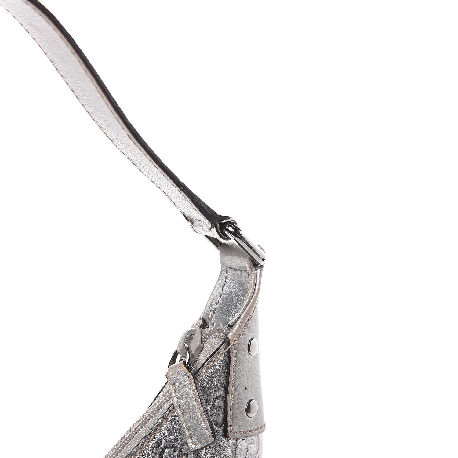 Gucci Guccissima Small Shoulder Bag Silver 12 of 14