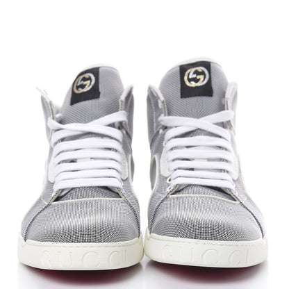 Gucci Baling Fabric Nappa Moorea Interlocking G Mens High Top Sneakers 6 Great White White 2 of 8