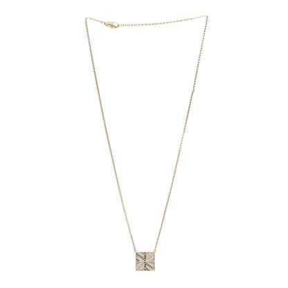 John Hardy 18K Yellow Gold Diamond Modern Chain Square Pendant Necklace 3 of 5