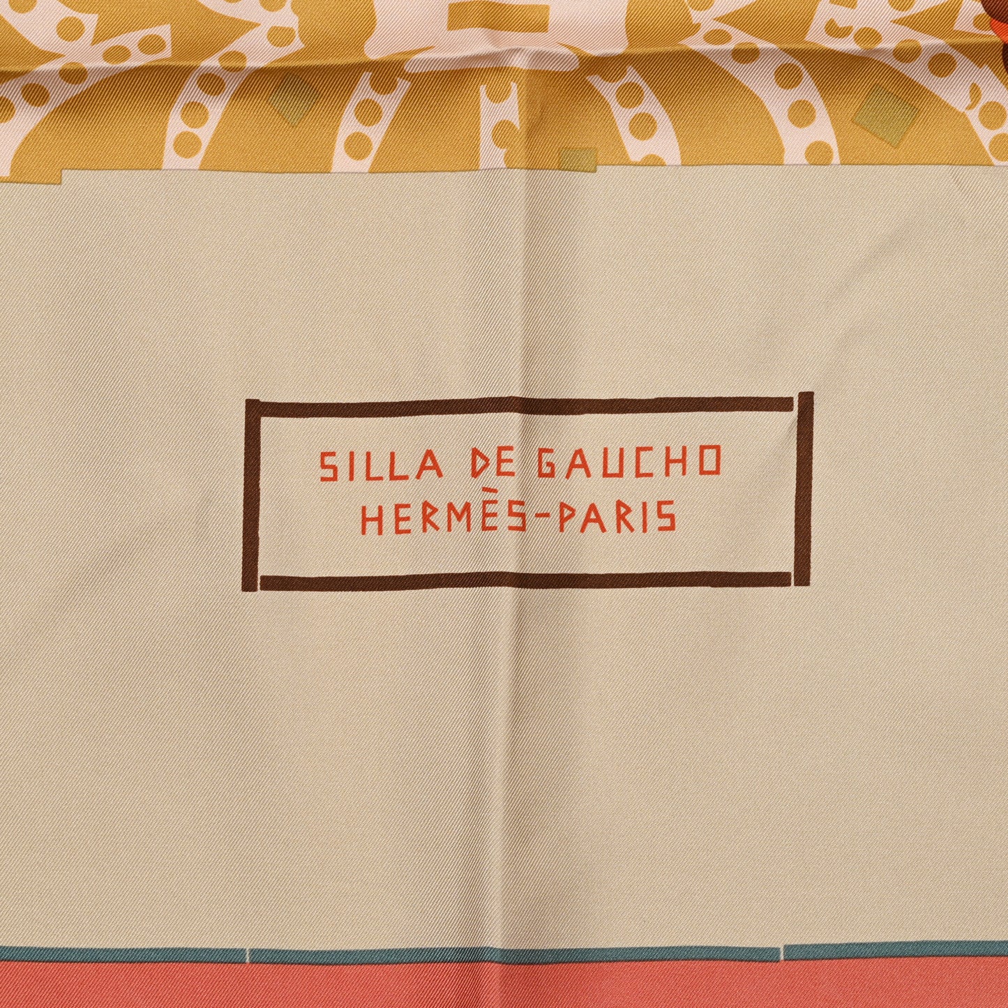 Silk Silla De Gaucho Scarf 90 Rose Poudre Beige