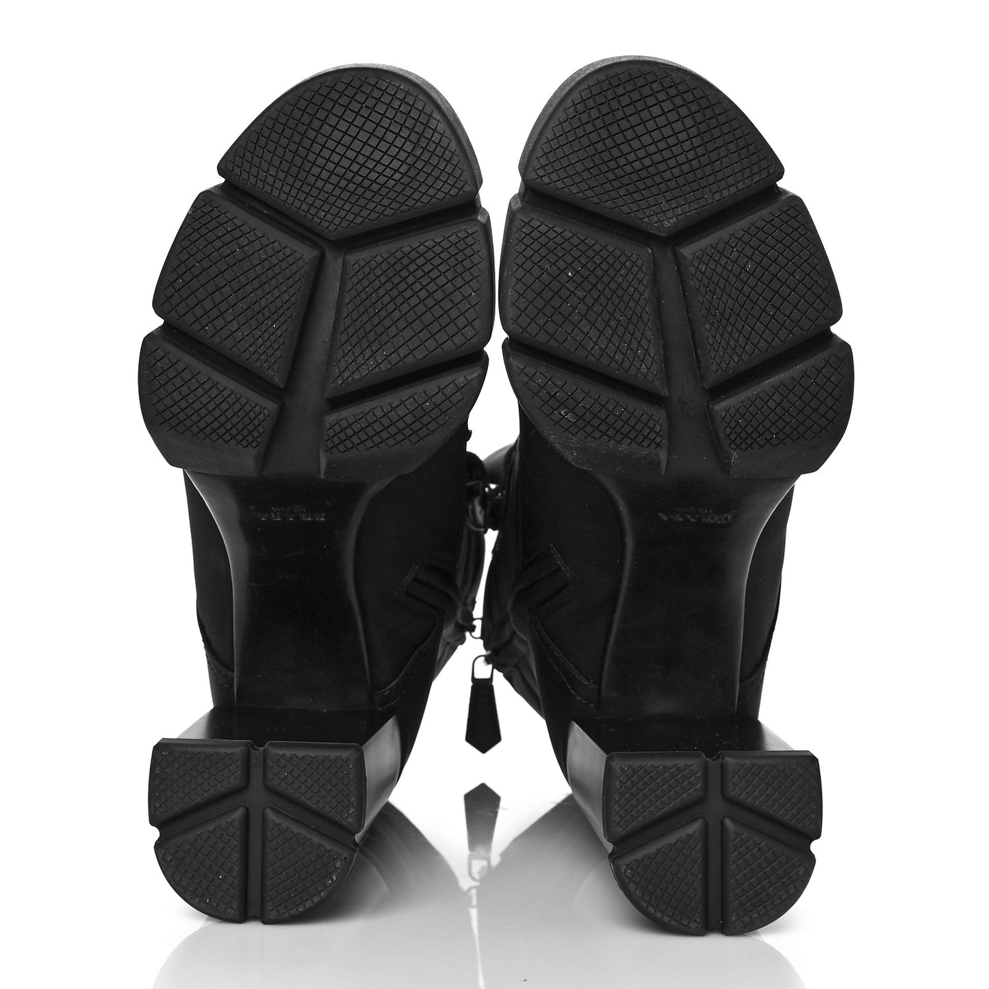 Spazzolato Re-Nylon Metal Triangle Logo 110mm Ankle Boots 37 Black