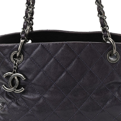 Chanel Iridescent Caviar Quilted Chic Shopping Tote Purple 9 of 11