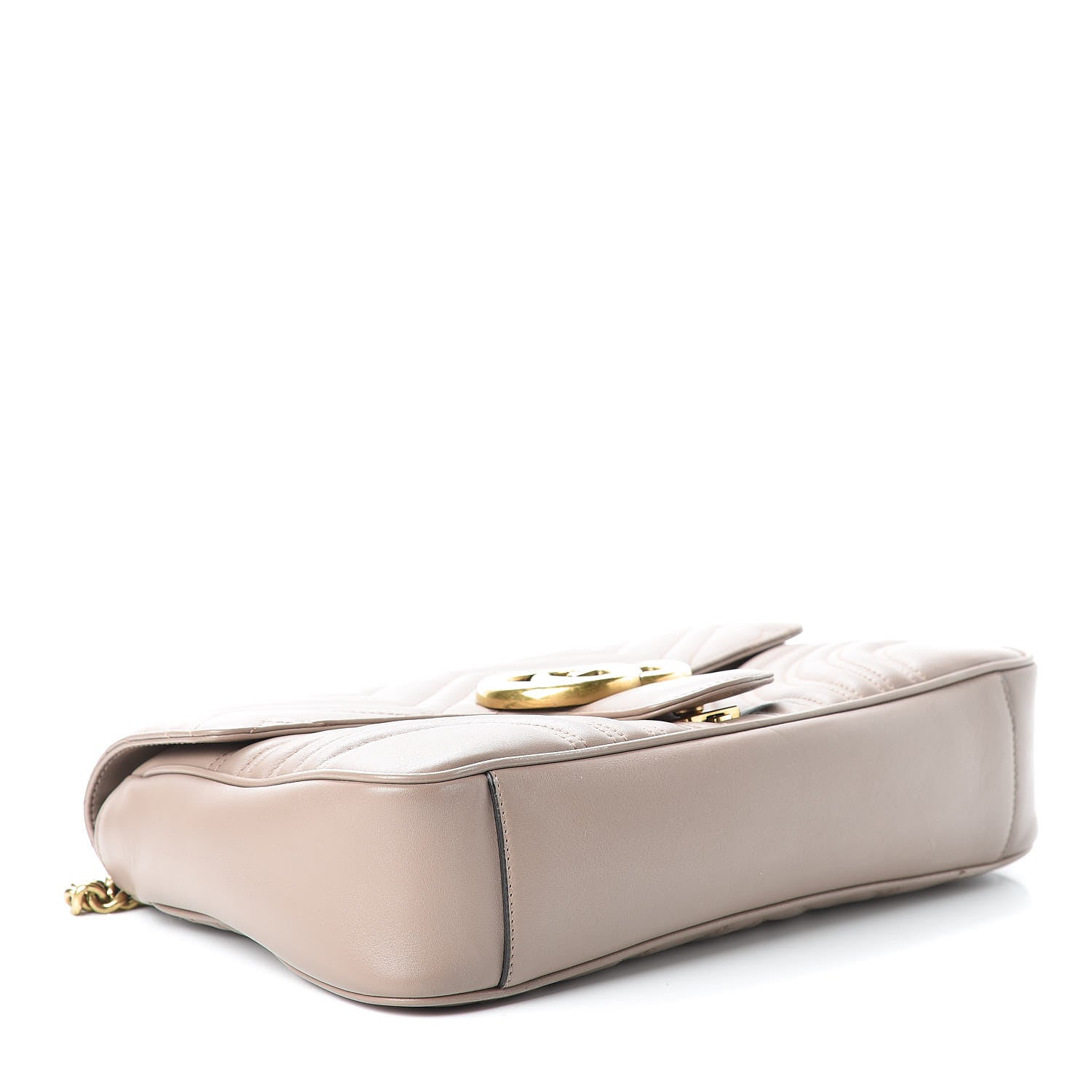 Gucci Calfskin Matelasse Medium GG Marmont Shoulder Bag Porcelain Rose 4 of 9