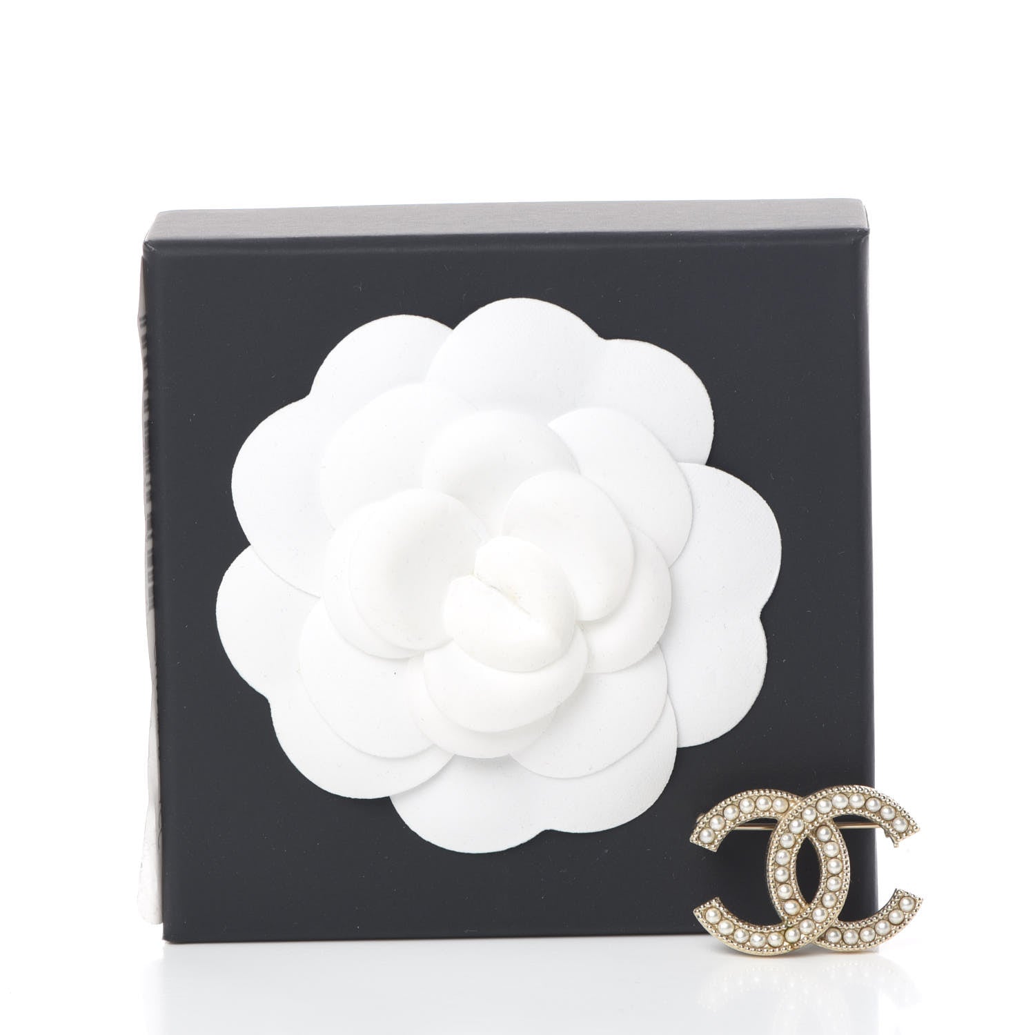 Chanel Pearl CC Brooch Gold 6 of 6