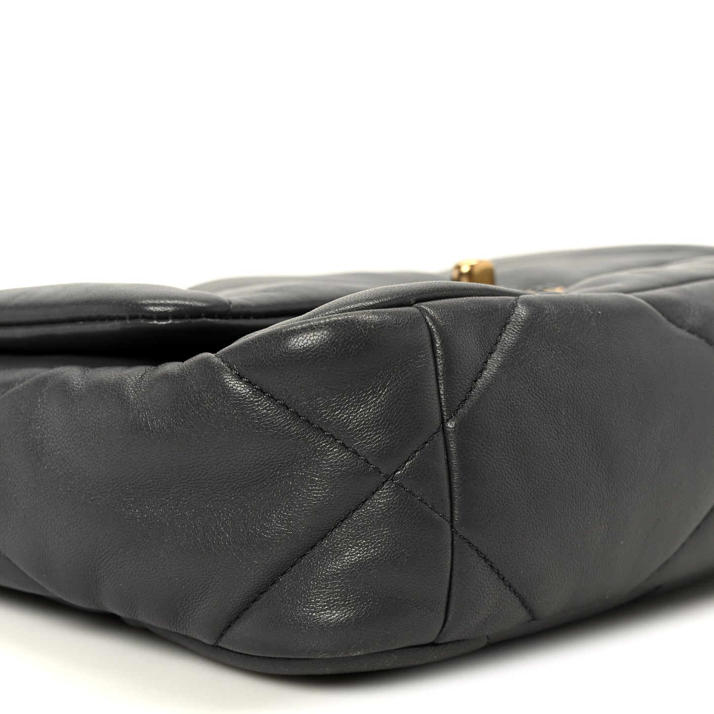 Lambskin Quilted Medium Chanel 19 Flap Dark Grey