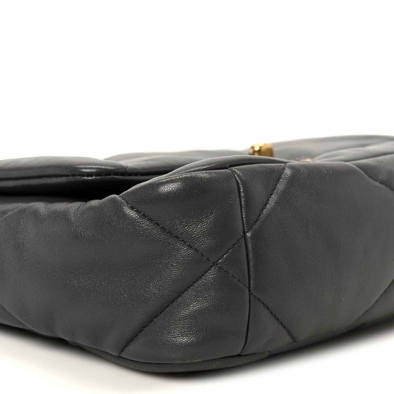 Chanel Lambskin Quilted Medium Chanel 19 Flap Dark Grey 9 of 10