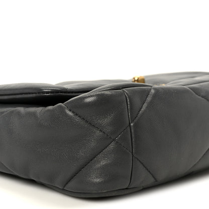 Chanel Lambskin Quilted Medium Chanel 19 Flap Dark Grey 9 of 10