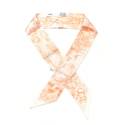 Christian Dior Silk ABCDior "S" Mitzah Scarf Rose 1 of 4