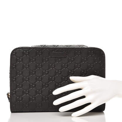 Gucci Guccissima Zip Clutch Dark Brown 2 of 3