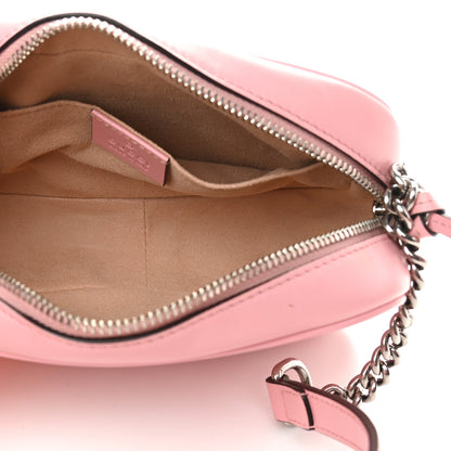 Gucci Calfskin Matelasse Mini GG Marmont Chain Shoulder Bag Wild Rose 5 of 9