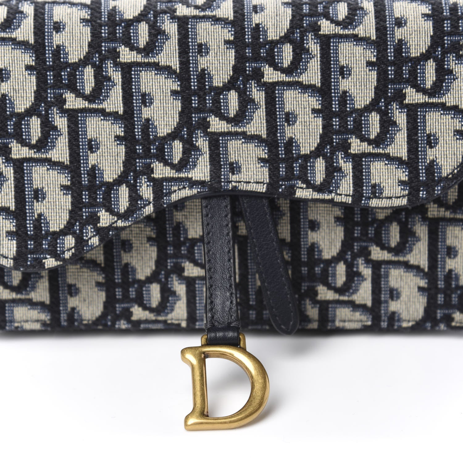 Christian Dior Oblique Saddle Belt Bag Blue 9 of 10