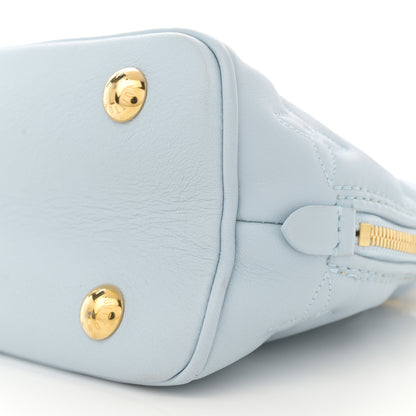 Louis Vuitton Calfskin Bubblegram Alma BB Ice Blue 8 of 11