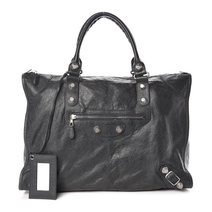 Balenciaga Agneau Giant 21 Silver Hardware Weekender Anthracite 1 of 15