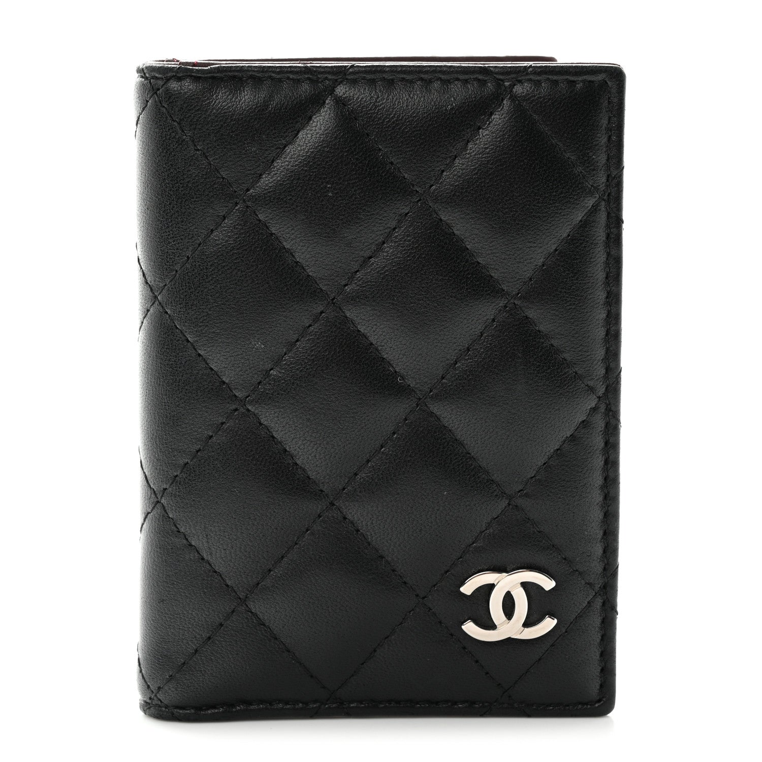 Chanel Lambskin Quilted Card Holder Wallet Black 1 of 8