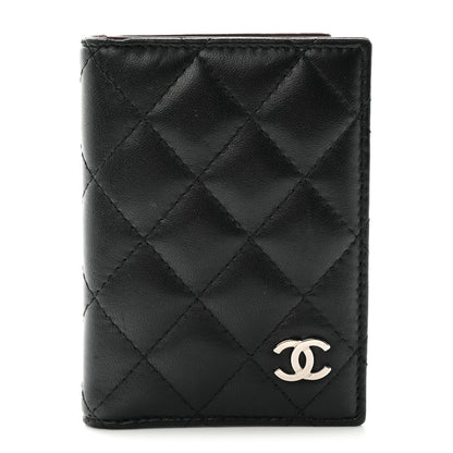 Chanel Lambskin Quilted Card Holder Wallet Black 1 of 8