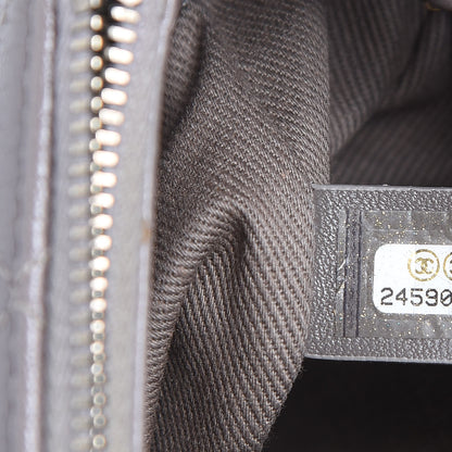 Chanel Shiny Calfskin Goatskin Quilted Small Coco Curve Messenger Flap Grey 7 of 14