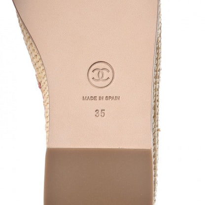 Chanel Lambskin Grosgrain CC Espadrilles 35 Pink Black 7 of 10