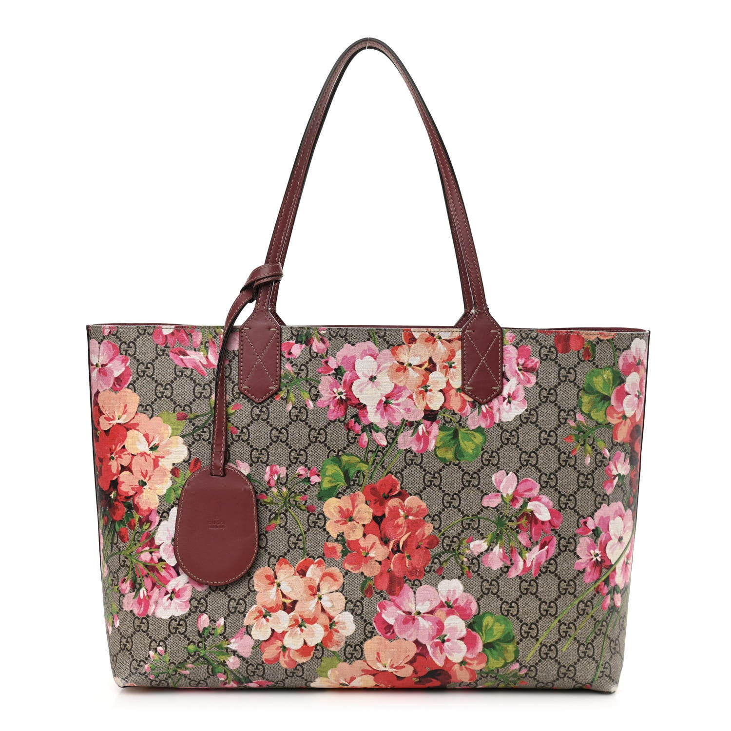 Gucci GG Supreme Monogram Blooms Medium Reversible Tote Beige Multicolor Dry Rose 1 of 24