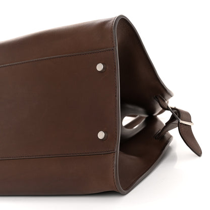 The Row Polished Saddle Calfskin EW Margaux Dark Chocolate 9 of 9