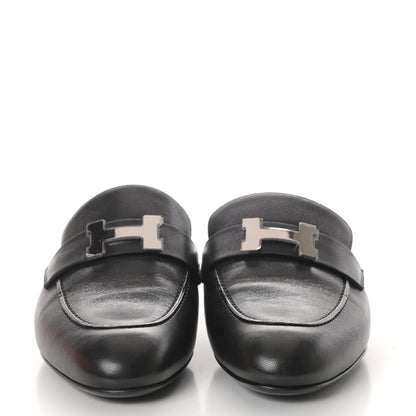 Hermes Goatskin Trocadero Mule 36.5 Black 2 of 7