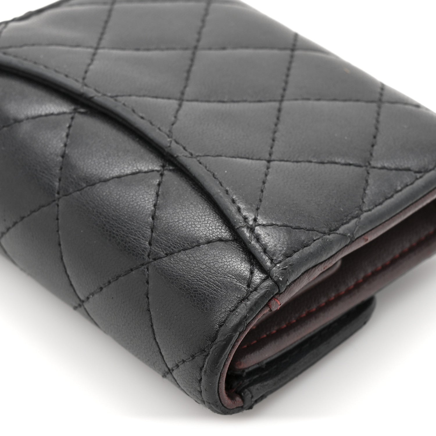 Chanel Lambskin Quilted Compact Flap Wallet Black 11 of 12