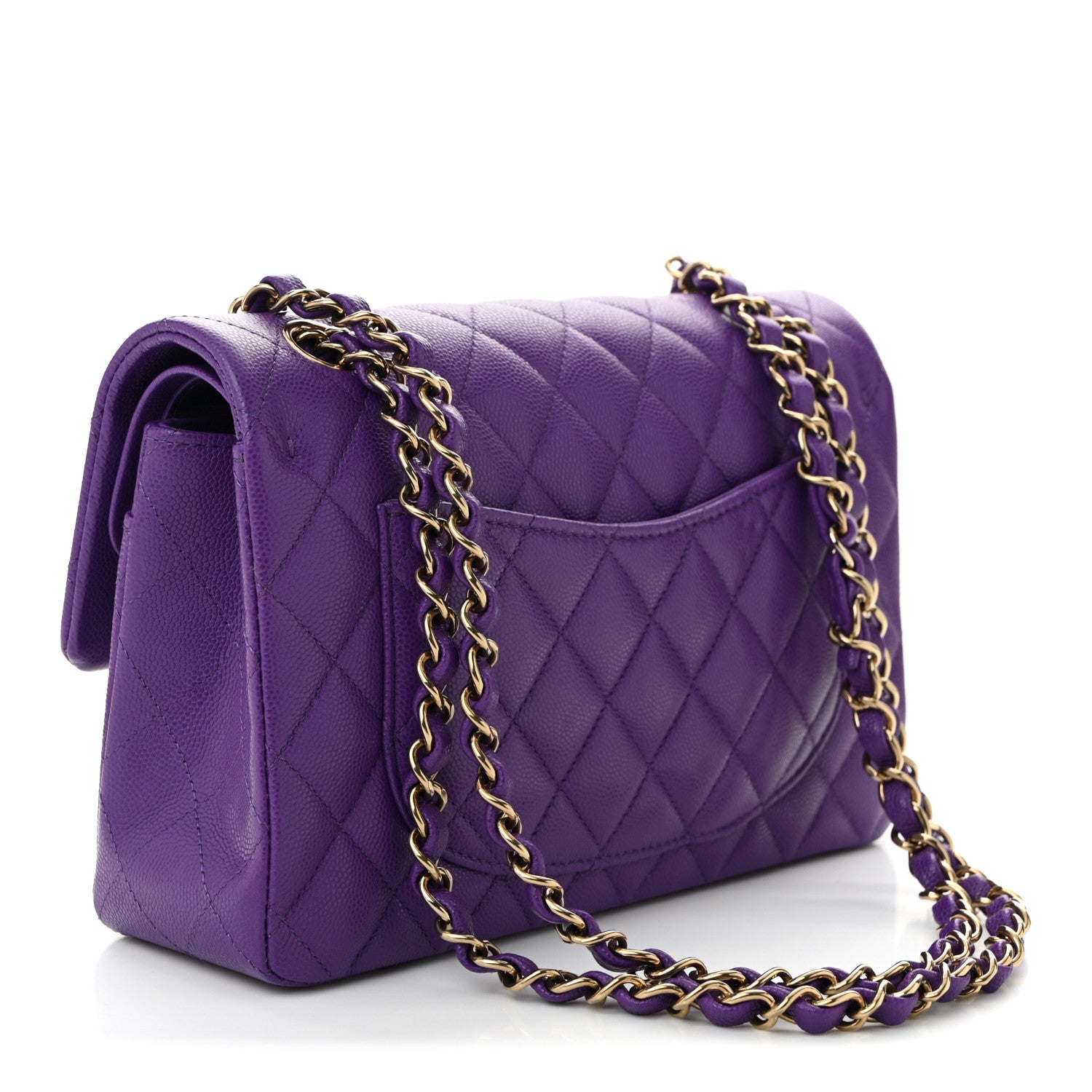 Chanel Caviar Quilted Small Double Flap Dark Purple 3 of 11