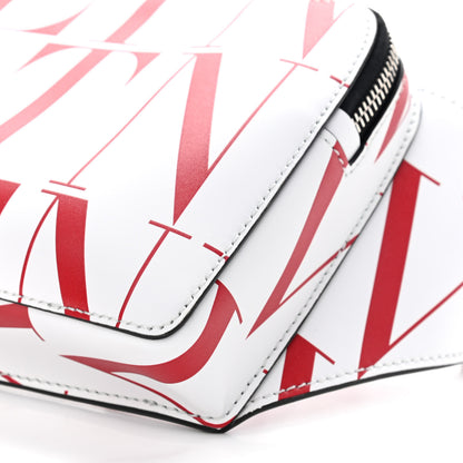 Valentino Garavani Calfskin Mens VLTN Belt Bag White Red 8 of 8