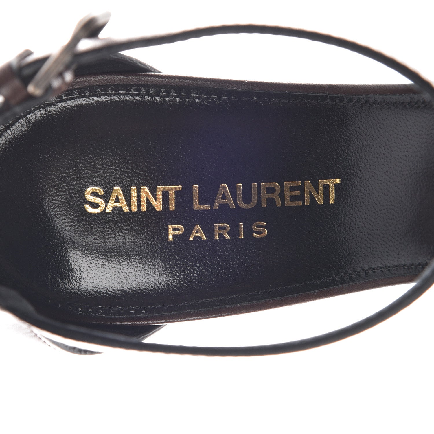 Saint Laurent Calfskin Opyum Sandals 38 Brown 8 of 11
