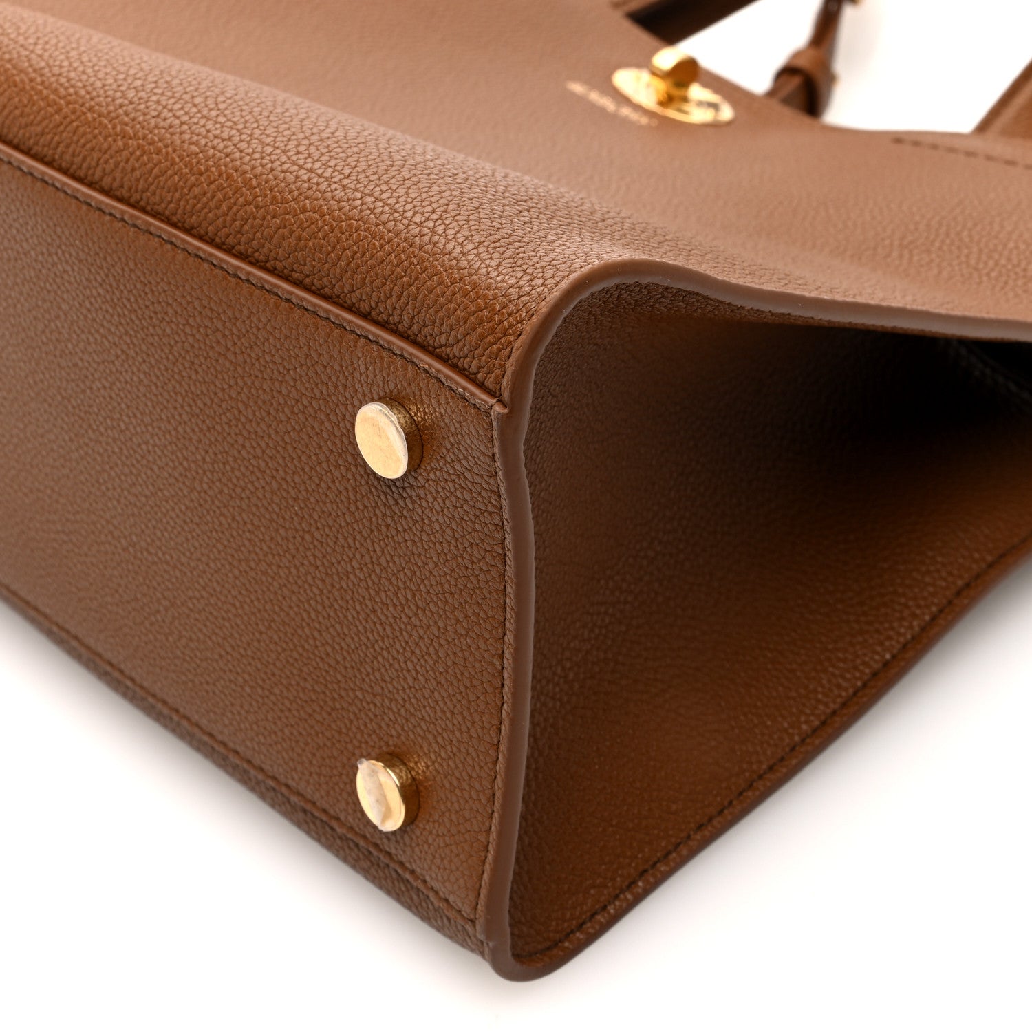 Burberry Grainy Calfskin Nova Check Small Cotswolds Tote Hazel 9 of 9