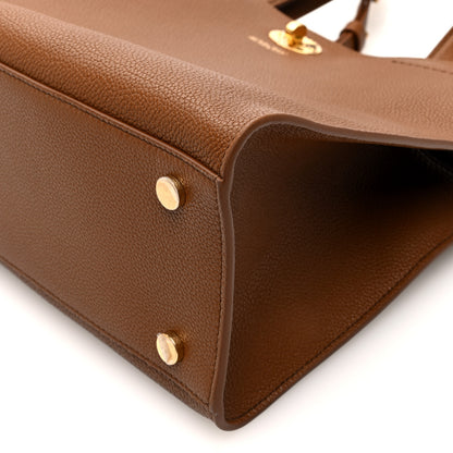 Burberry Grainy Calfskin Nova Check Small Cotswolds Tote Hazel 9 of 9