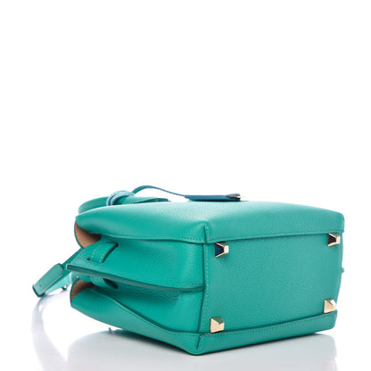 MCM Grained Calfskin Mini Milla Tote Oasis Green 4 of 6